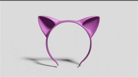 Headband Cat Ears 3d Print Model Print Models Print 3d Printing