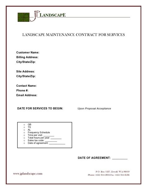 40 Best Landscaping Contract Templates 100 Free
