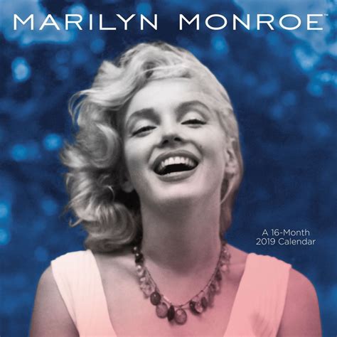2019 16 Month Marilyn Quotes Wall Calendar Marilyn Monroe At