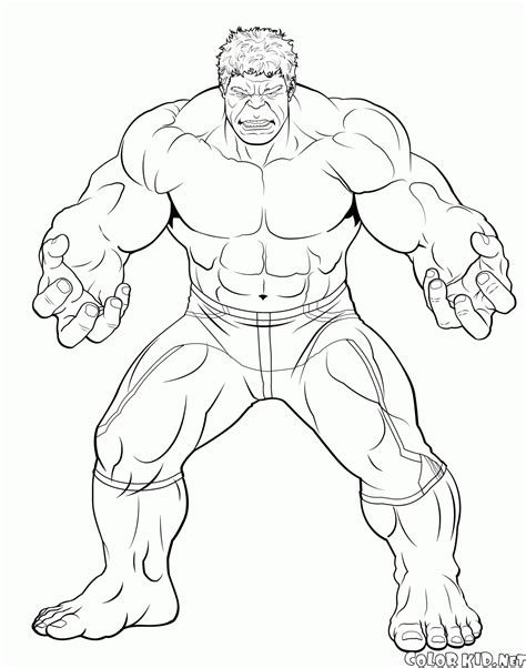 Dibujo para colorear - Hulk Raging