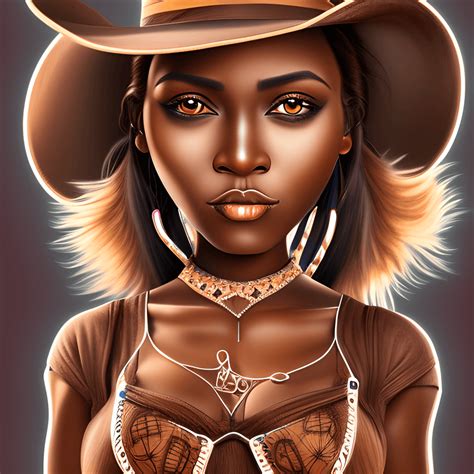 Dark Brown Skinned Cowgirl 8k · Creative Fabrica