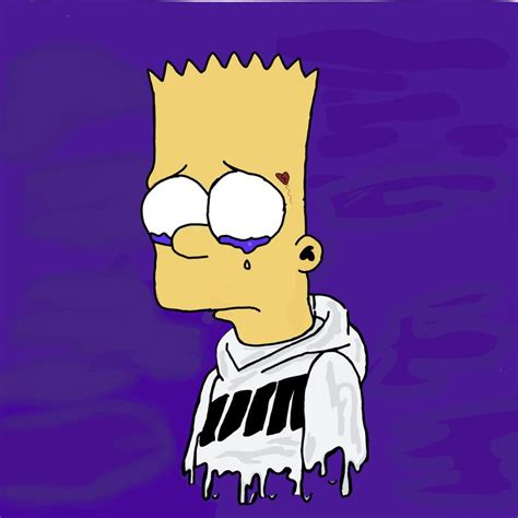 Bart Simpson Drip Image Pin On Sad Then Draw Barts Face