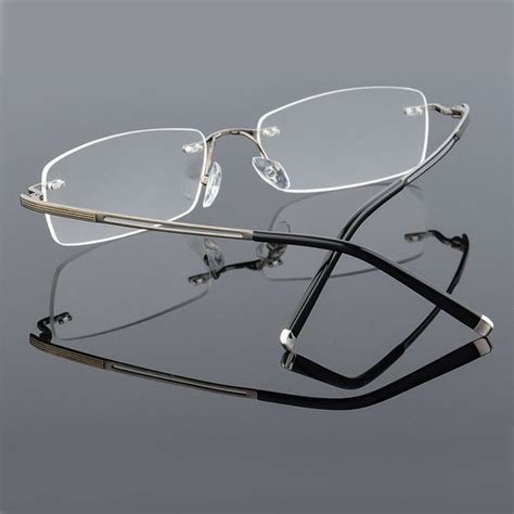 introducing the reven jate rimless titanium alloy eyeglasses frame for men the perfect