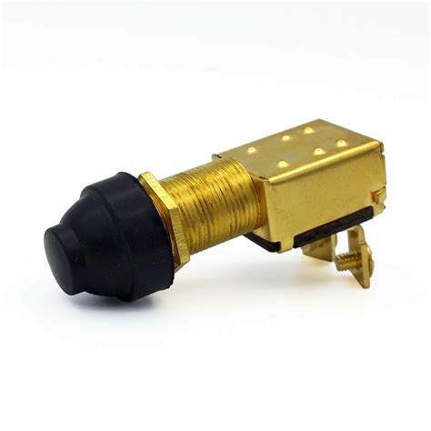 Cambridge Starter Switch Brass Push Button Momentary On 15 Amp 12 Volt