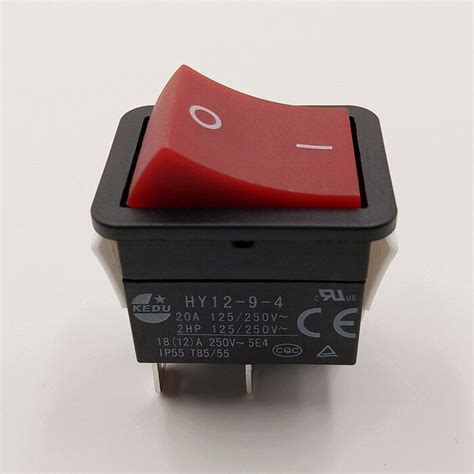 Pcs Kedu Hy Power On Off Rocker Switch Push Button Pin Ip