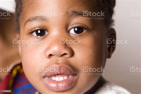 Face Of A Black Little Girl Stock Photo Download Image Now African