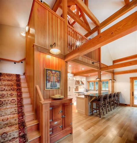 Post and beam log homes. Walden Pond - Yankee Barn Homes