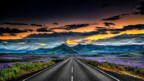 2560x1080 Iceland Landscapes Road 2560x1080 Resolution Wallpaper Hd