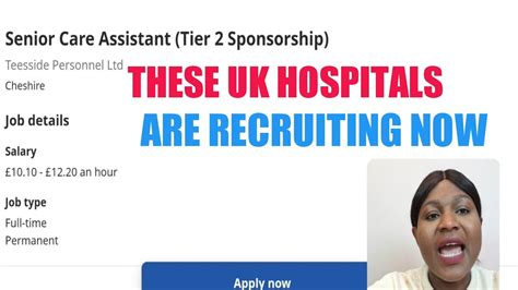 Healthcare Assistant Jobs With Visa Sponsorship Uk Youtube
