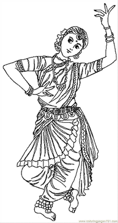 Beautiful Indian Dancer Coloring Book Art Dancing Drawings Dance