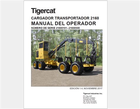 Tigercat Loader Forwarder 2160 Operator Service Manuals