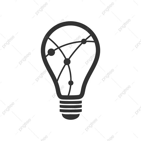 Gambar Desain Ilustrasi Template Logo Lampu Bohlam Tanda Grafis