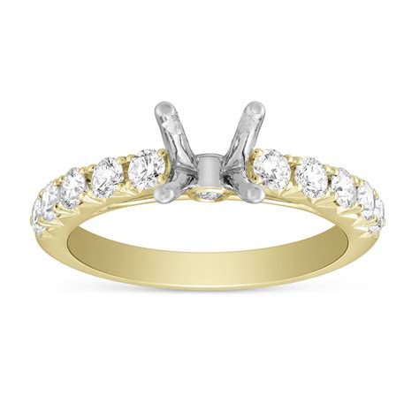 14k Yellow Gold Prong Set Diamond Cathedral Ring Setting Borsheims