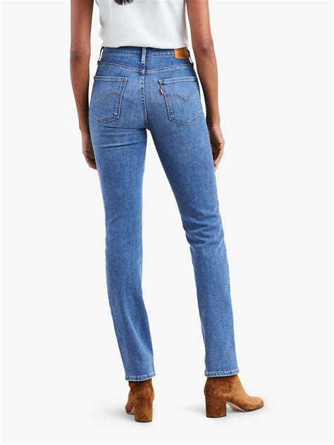 levi s denim 724 high rise straight jeans in blue lyst