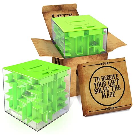Buy aGreatLife Money Maze Puzzle Box Gift: Green Perfect Puzzle Money