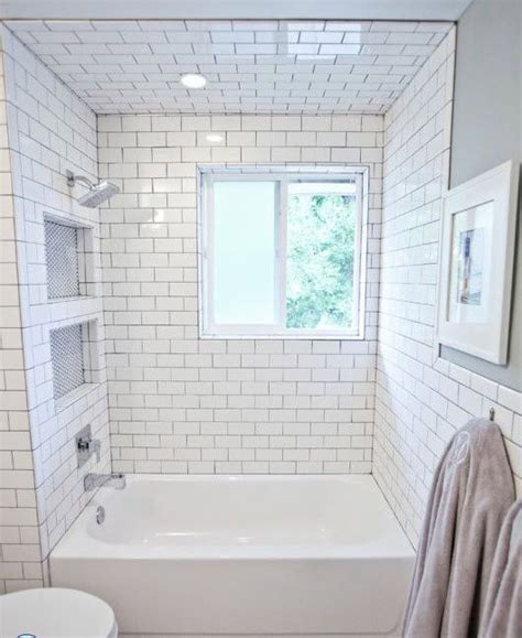 When tiling around a tub, mark the first layout line at the vertical edge of the tile next to the tub. 29 white subway tile tub surround ideas and pictures ...