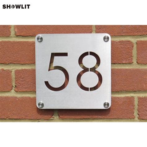 Stainless Steel Custom Made Laser Cut House Signs Numbers And Plaques