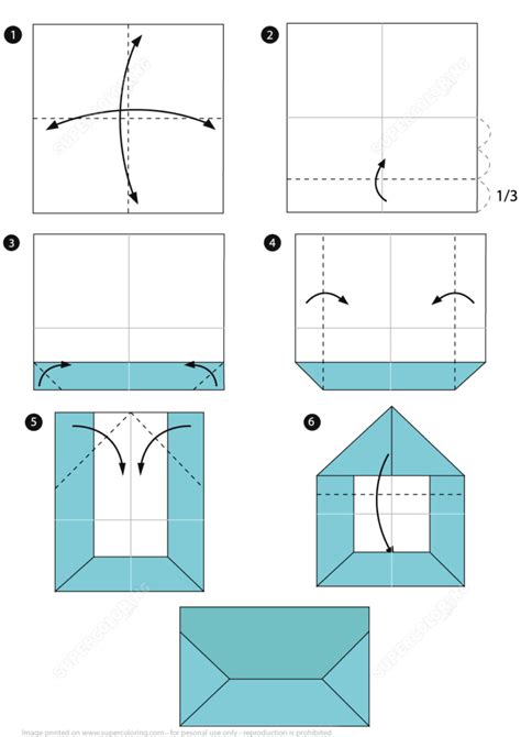 Instructions Pour Lenveloppe En Origami Modèles De Papercraft
