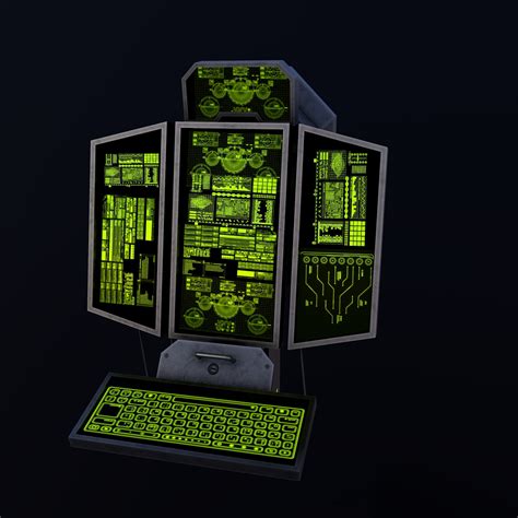 Artstation Sci Fi Console Computer