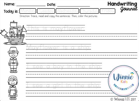 november handwriting practice journal  images