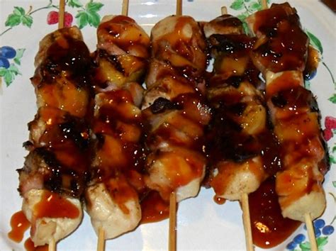 These kabobs are packed with bell pepper, onion, pineapple, bacon, and chicken. Kebab-ylon 5 (Chicken, Bacon, and Pineapple Kabobs) - Cast ...