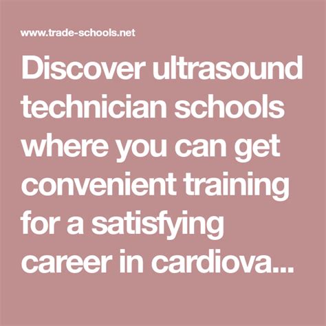 Discover Ultrasound Technician Schools Where You Can Get Convenient
