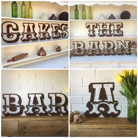 Lines for cars to pass through tolls can get incredibly long, making f. E Rusty 12" CARNIVAL metal alphabet letters, shop signage ...