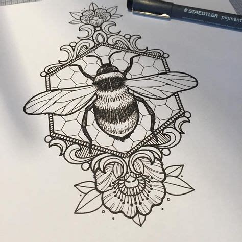 Set of bee, wasp, honeycombs and hive vintage monochrome drawing. Pinterest: Unlimited Fandoms @unltdfandoms #honeycomb # ...