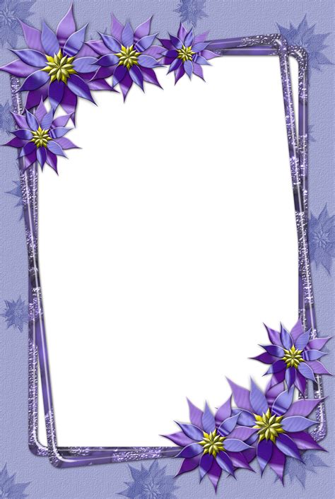 Purple Flower Borders And Frames