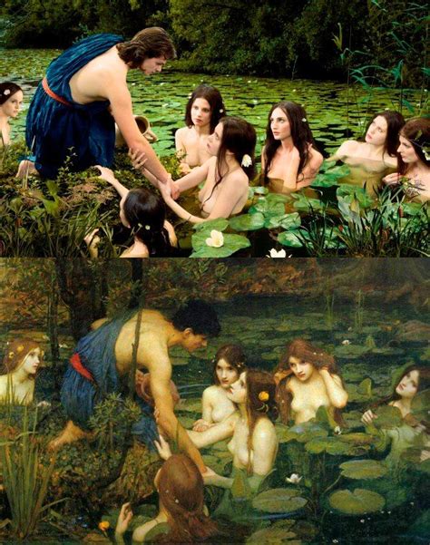 Hylas And The Nymphs 1896 J W Waterhouse As Art Photo Remake