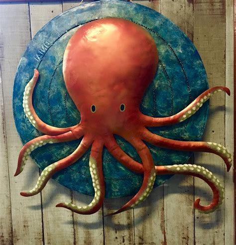 The most common octopus wall decoration material is clay. Giant Octopus Wall Art | Octopus wall art, Art, Wall art