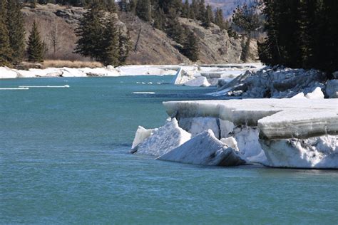 Wallpaper Bow River Morley Alberta Canada Ice 6000x4000