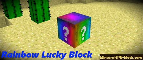 Rainbow Lucky Block Addon For Minecraft Pe 18013 17013 161