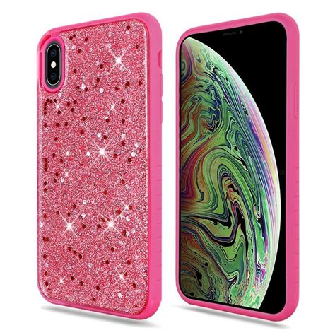 Apple Iphone Xs Max Slim Hybrid Case With Full Frozen Glitter Hot