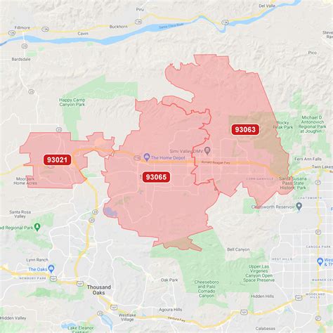Simi Valley And Moorpark Zip Code Map Chris Westwood Local Realtor