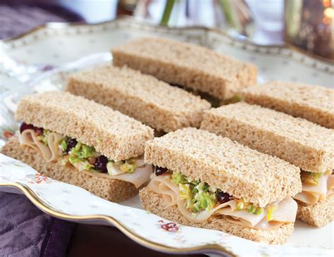 Smoked Turkey And Brussels Sprouts Slaw Tea Sandwiches