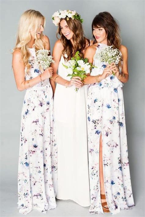 18 Most Beautiful Floral Bridesmaid Dresses Wedding Dresses Guide