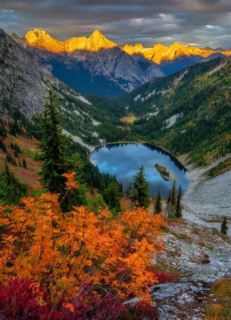 Wallpaper Nature Landscape Mountains Forest Fall Lake Reflection Valley Portrait
