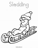 Coloring Sledding Sled Pages Noodle Built California Usa Twistynoodle Popular Twisty sketch template