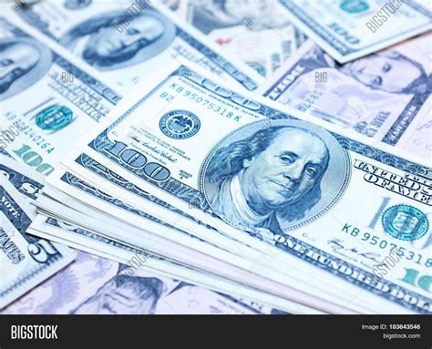 Blue One Hundred Dollar Bills Image And Photo Bigstock