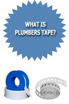 Plumber's tape is used to seal threaded plumbing connections properly so that there are no leaks. What Is Plumbers Tape?
