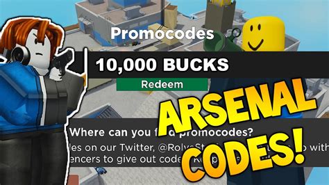 This means that players have total freedom to use them and thus obtain the free rewards that the creators consider it fair to give to their loyal followers. ALL CODES IN ARSENAL 2019 (Roblox) - YouTube