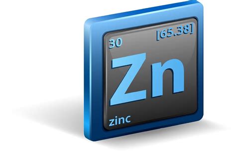 Zinc Chemical Element Chemical Symbol With Atomic Number And Atomic