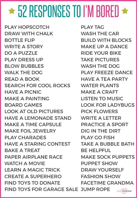 What we've got for you are 25 things to do when your kids say they are bored. 52 Responses to "I'm Bored" | Bored kids, What to do when ...