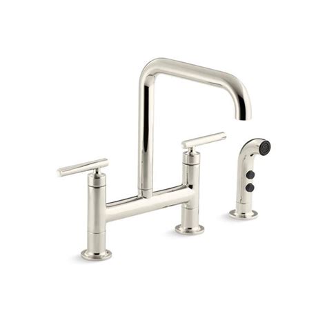There are 3 colors available: KOHLER Purist High-Arc Kitchen Sink Faucet - 2-Handle ...