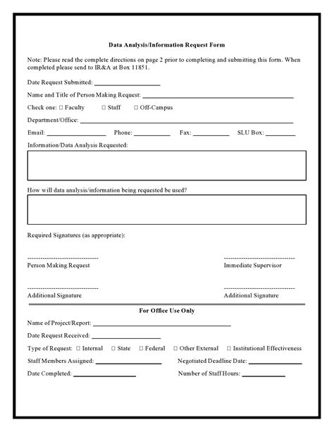 Free Request For Information Rfi Templates Forms