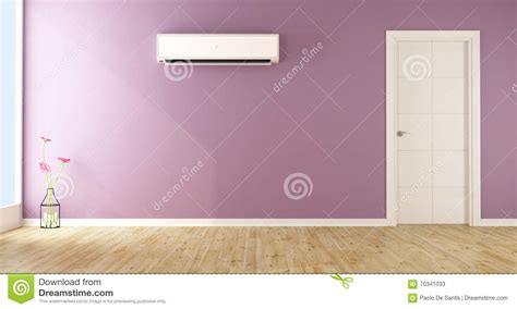 Für viele menschen ist es eine bessere alternative. Leeres Wohnzimmer Mit Klimaanlage Stock Abbildung ...