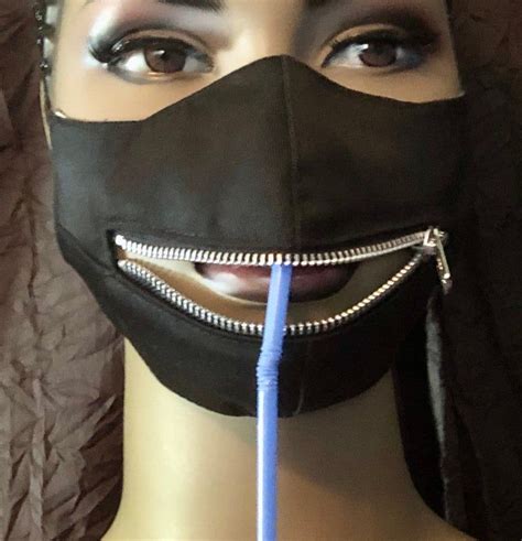 Black Horizontal Zipper Face Mask Etsy Easy Face Masks Diy Face Mask