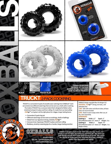 truckt cock rings x2 by oxballs 840215100566 ebay
