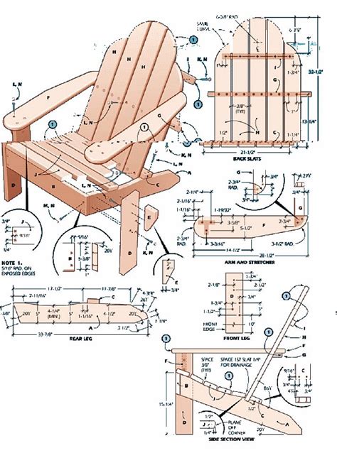 Template Printable Adirondack Chair Plans